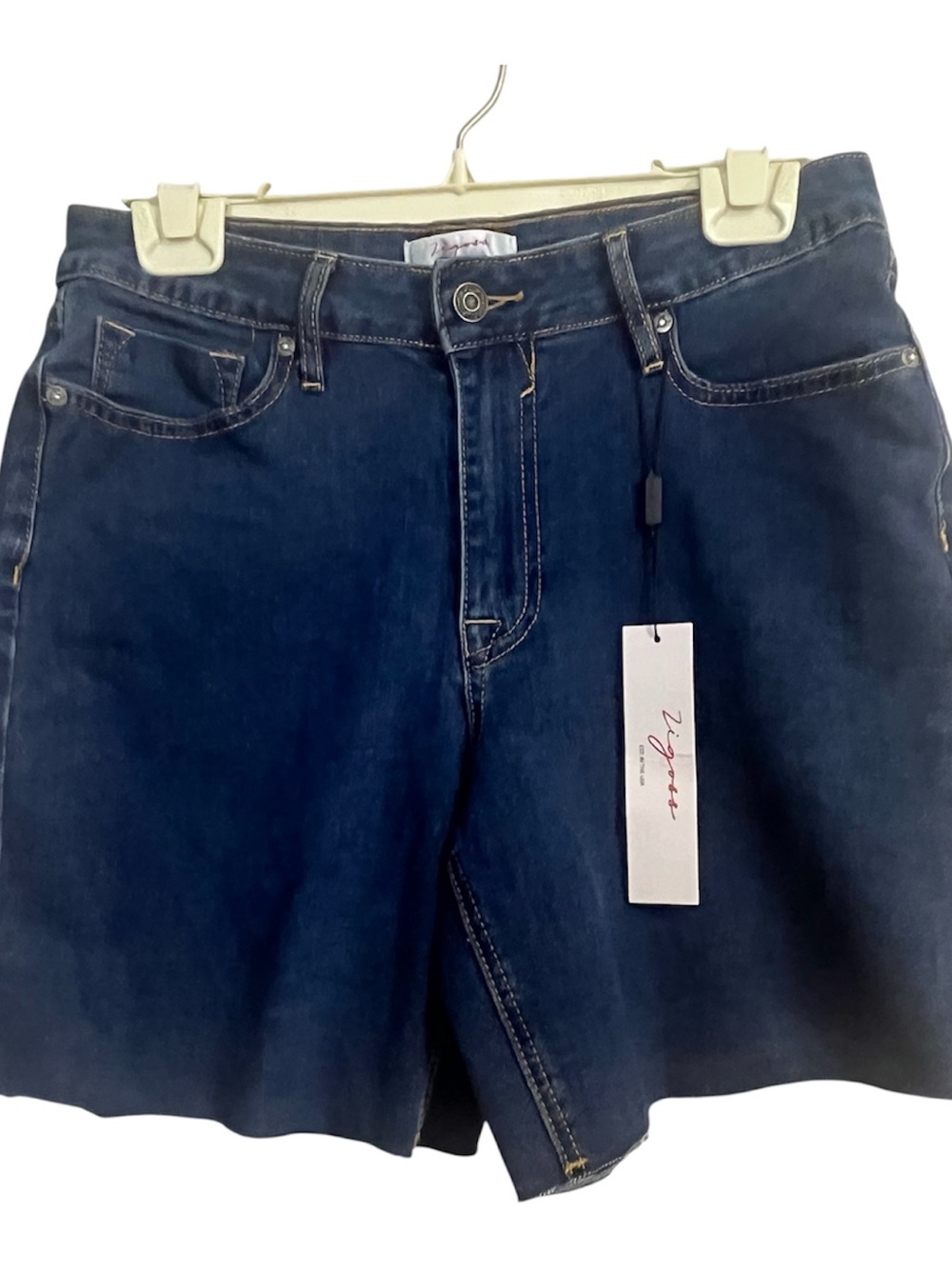 Vigross Ace High-Rise Jean  Dark Denim  Bermuda Shorts Size 7/28 NWT
